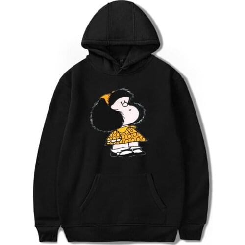 Cartoon Mafalda Hoodies Kawayii Casual Printed Streetwear Sweatshirts Oversized Harajuku Cool Top Pullovers For Men/Women Hooded