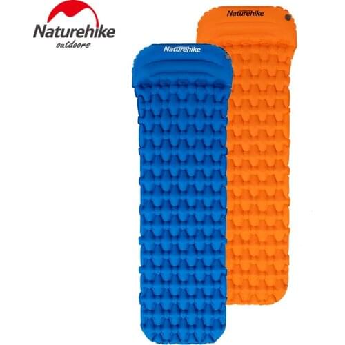 Naturehike Outdoor Camping Mat with Pillow Air Bag Sleeping Inflatable Pad Hiking Single Moisture-proof Mattress