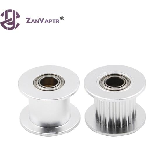 1Pcs GT2 10mm Pulley 20 Without OR With Teeth, Idle Pulley 20Teeth Timing Gear Bore 5MM For GT2 belt Width 10MM For 3D Printer