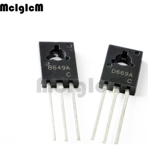 10PCS (5pcs B649 2SB649 + 5PCS D669 2SD669) TO-126