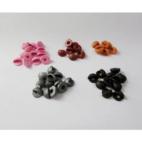 100pcs/lot fit for 10mm round toy eye eyelid plastic tiny eyelid doll findings--color option