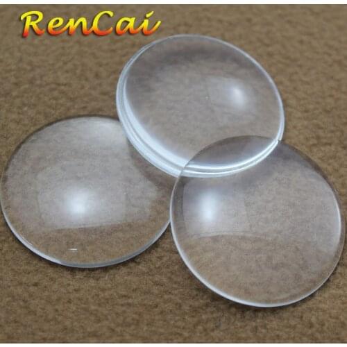 500pcs Hot 20mm Round Flat Back Transparent Clear Glass Cabochon For DIY Charm Jewelry Making
