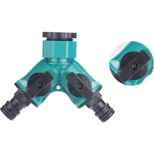 3/4 inch 2 Way Garden Tap Hose Adapter Connector Adaptor Hose Pipe Splitter Y-Type Tool Water Quick Connector