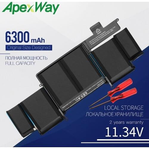 6300mAh A1493 New battery for Apple MacBook Pro 13" 2013 2014 Retina A1502 ME864LL/A ME866LL/A ME865LL/A MGX72 ME864 ME866
