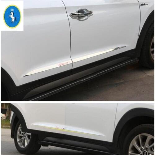 Yimaautotrim Accessories Side Door Body Molding Cover Trim Protective Kit Fit For Hyundai Tucson 2016 2017 2018 2019 2020