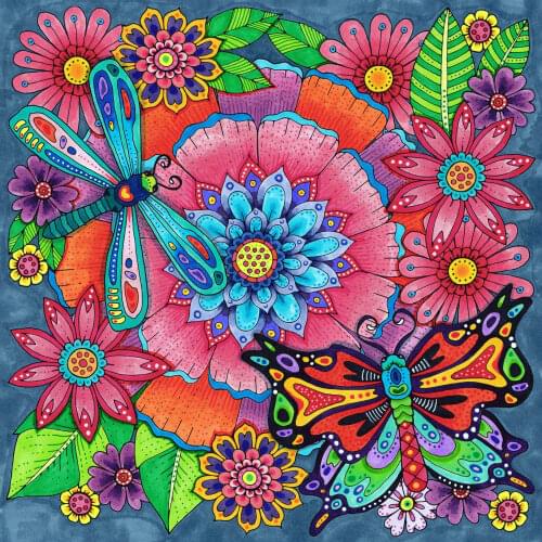 5d Diamond Painting Dragonflies Over Flowers Diamond Cross Stitch Art Living Room Decoration Rhinestone Mosaic Art Home Decor
