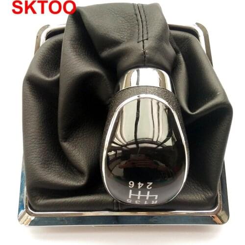 6 Speed Car Gear Shift Knob Collar Gaiter Lever Shifter Boot Cover Case For Ford Focus 2009-2014