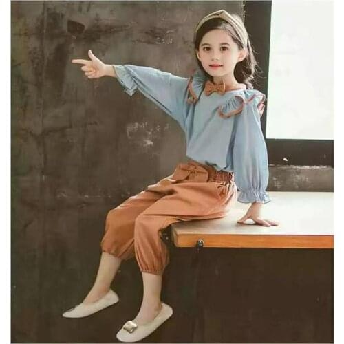 Childrens Clothing Hot Sale Spring Autumn Quality Baby Girls Long Sleeve Tops +Pants 2Pcs Suits Casual Cute Baby Girls Set