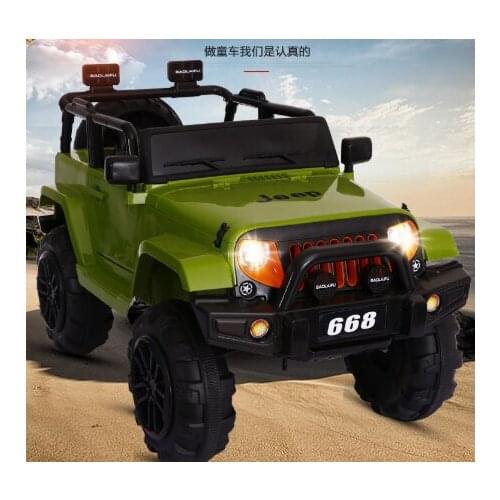 Childrens Electric Car Four-wheel Remote Control Car with Bluetooth Swing Off-road Vehicle Electric Car for Kids Ride on
