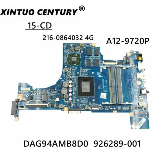 For HP Pavilion 15-CD 15Z-CD Series 926289-601 w 530/4GB Graphics w 926289-001 DAG94AMB8D0 A12-9720P CPU Laptop Mainboard Tested