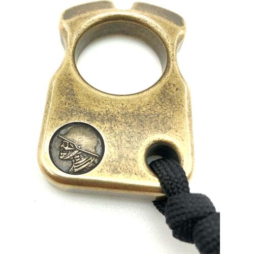 EDC Brass Single Finger Anti-Wolf Artifact Men and Women Self-Defense Supplies Ring
