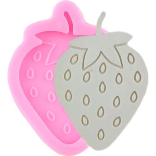 Strawberry Custom Keychain Silicone Mold Pendant Clay Resin Mould Necklace Jewelry Epoxy Crafting Moulds