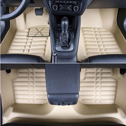 Leather car floor mats for volkswagen jetta mk6 6 2011 2012 2013 2014 2015 2016 2017 2018 accesorios rug carpet