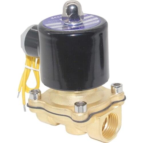 Brass 1/2" or 1/4" Electric Solenoid Valve Water Air Fuel NC Normally Closed