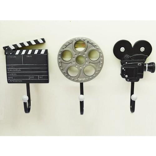 Hot Sale New Fashion Movie Personality Art Three-piece Wall Mounted Hook Dress Hat Coat Hanging Hanger Bathroom Robe Hooks