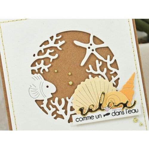 Mmao Crafts Metal Steel Cutting Dies New Seaweed fish ring Stencil For DIY Scrapbooking Paper/photo Cards Embossing Dies