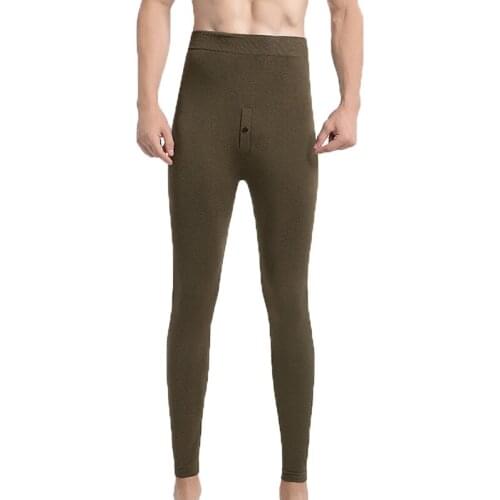 Men Modal Sleep Bottoms Hight Waist Warm Thermal Underwear Tight Lggings Pajamas Pants Sleepwear Long Johns Trousers Plus Size