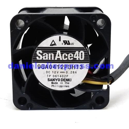Original 9GA0412P3H13 4028 12V 0.28A 4-wire PWM temperature control double ball cooling fan