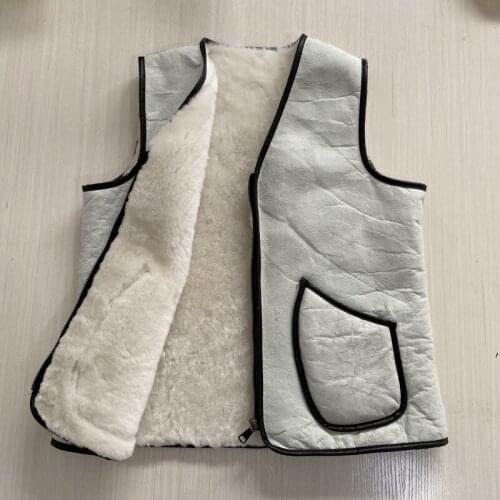 Autumn Winter Mens Daddy Sleeveless Wool Lining Warm Vest Outwear Thick Warm Waistcoat K8