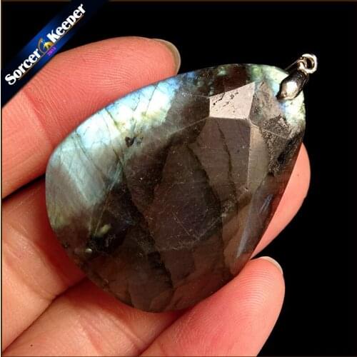 Women & Men Fashion Jewelry Pendants Necklaces With Chain Wholesale Labradorite Moonstone Quartz Stone Colares Femininos WS400