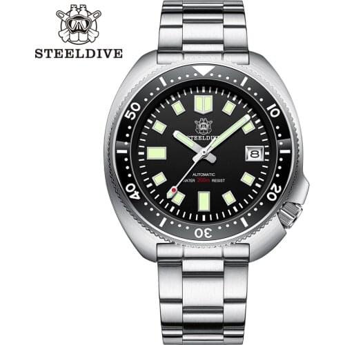 SD1970 Steeldive Brand 44MM Men NH35 Dive Watch with Ceramic Bezel