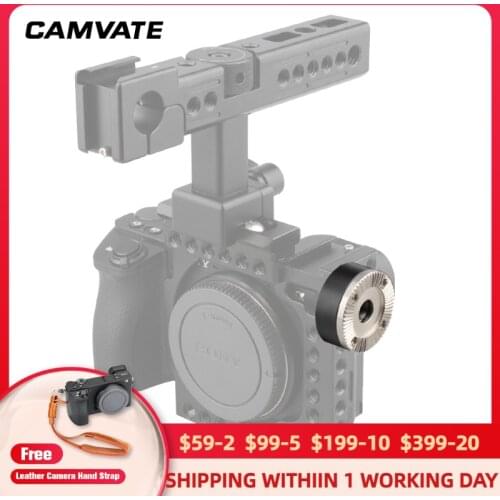 CAMVATE Standard ARRI Rosette (M6 Thread) Bolt-On Mount 31.8mm Diameter For DSLR Camera Cage Wooden handle EVF Mount Attachment