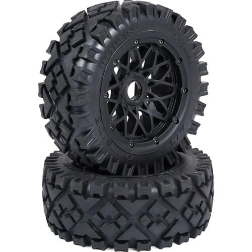 All-terrain Reticulated Wheel Hub Front Wheel Assembly Fit for 1/5 HPI ROVAN ROFUN KM GTB TS BAJA 5B