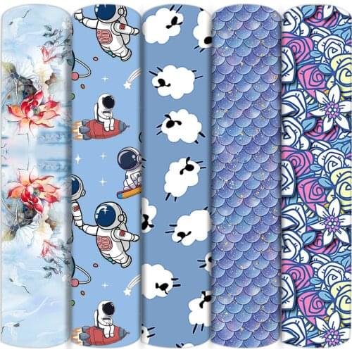 Fish Sheep Blue Series Polyester Cotton Fabric Patchwork Tissue Kid Home Textile Sewing Doll Dress Curtain,c16565