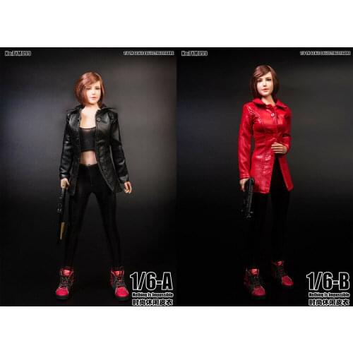 TYM099 1/6th Soldier Mid-length Leather Coat Model for 12" Female