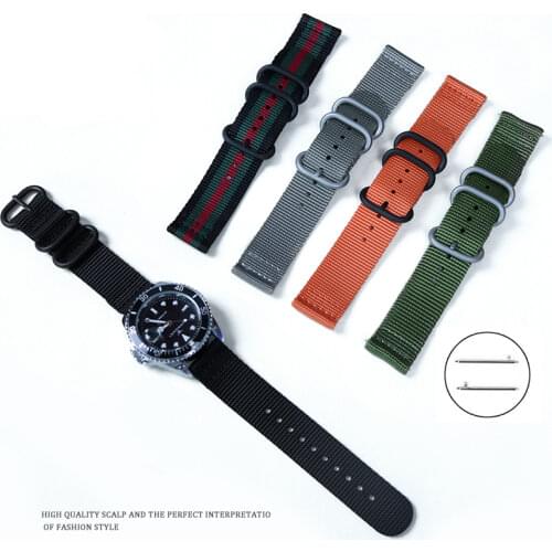 20 22mm high quality nylon watch band for samsung Galaxy watch 46mm 42mm Active2 Active1 Gear S3 frontier Sports nylon nato band