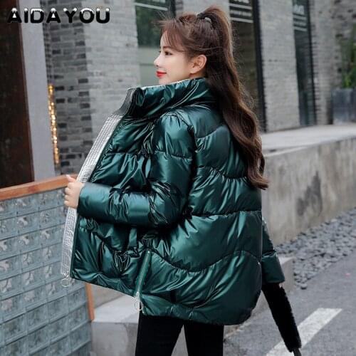 Womens Winter Jacket High Quality Stand-Callor Coat Cotton Overcoat Long Sleeve Zipper Warm Outerwear Casual Parkas ouc516