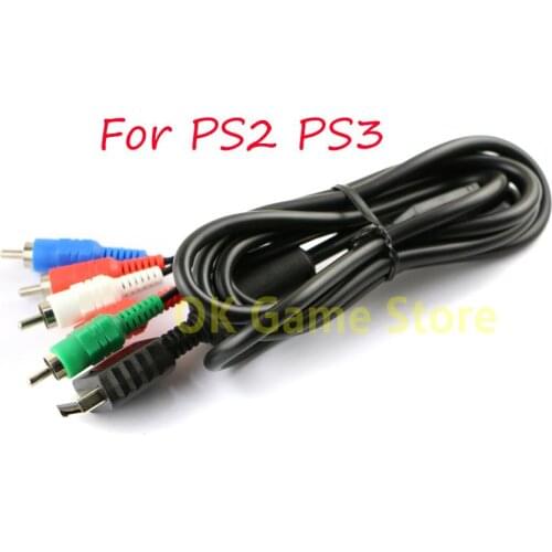 1pc For PS2 PS3 Controller 1.8m 6FT HDTV AV Audio Video Component Cable Cord Audio Video Component Cables for PS2 PS3