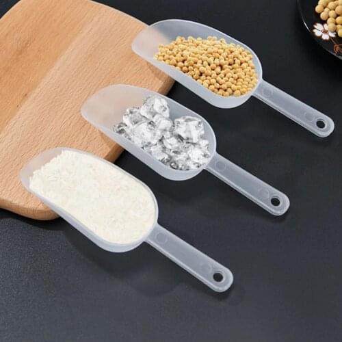 1Pcs Plastic Ice Shovel Grain Flour Ice Cube Food Shovel Bar Ice Cream Buffet Spoons Wedding Party Tool Ice Scoop Kitchen Spoon