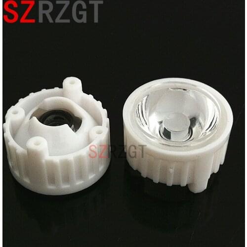 10pcs 20mm 90degrees LED Lens With white Holder For 1W 3W 5W High Power LED Lamp Light