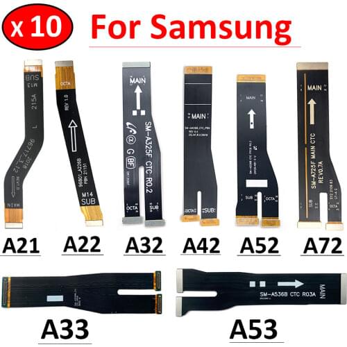 10pcs/Lot, Motherboard FPC Main Board Connector Flex Cable Part For Samsung A32 A325F / A42 A425F / A52 A525F A22 A72