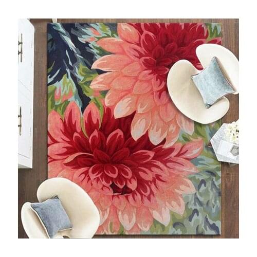 100% Wool carpet with flowers for Living Room Bedroom Hallway Aisle Corridor large Mat Rugs Decoration Floor rugs Custom made