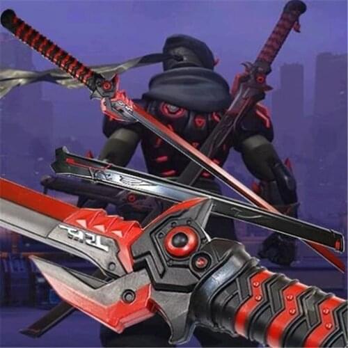 103cm Role Playing Overwatch Game Genji Evil Spirit Sheath Knife Dragon Blade Shimada Genji Katana Cosplay PU Sword Prop Weapon