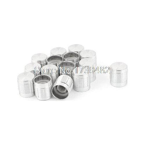 15 Pcs Aluminum 6mm Knurled Shaft Insert Dia Potentiometer Control Knobs