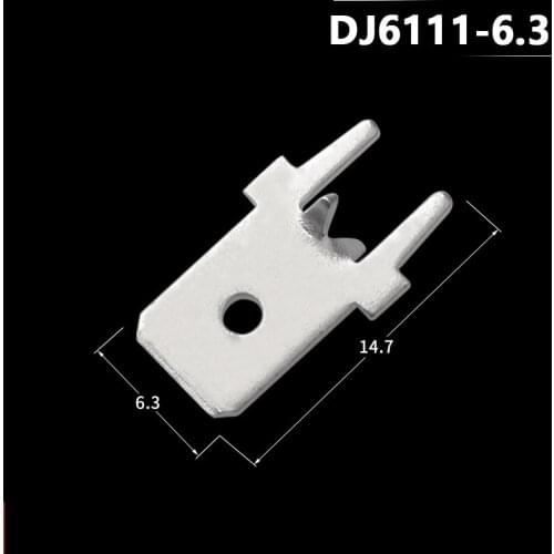 200-500PCS plug spring 1.5 plug-in cold pressing terminalDJ6111-6.3 wire Connector