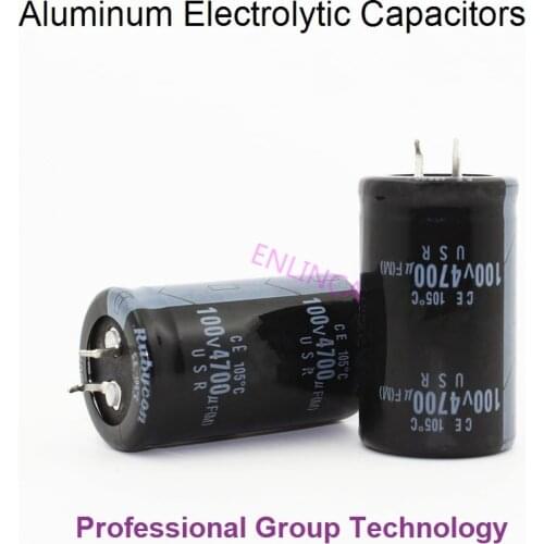 4pcs RB2 Good quality 100v4700uf Radial DIP Aluminum Electrolytic Capacitors 100v 4700uf Tolerance 20% size 30x50MM 20