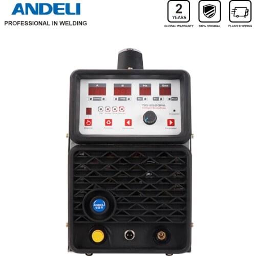 ANDELI Advertising Word TIG-250GPA Rvs DC Tig Lasser with Cold Lassen Multifunctional welding Machine Welded stainless steel