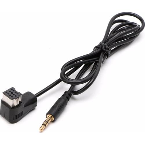 1Pc Car Radio Audio Aux Cable MP3 Input Adapter for Pioneer Headunit IP-BUS 3.5mm jack . MP3 cable black