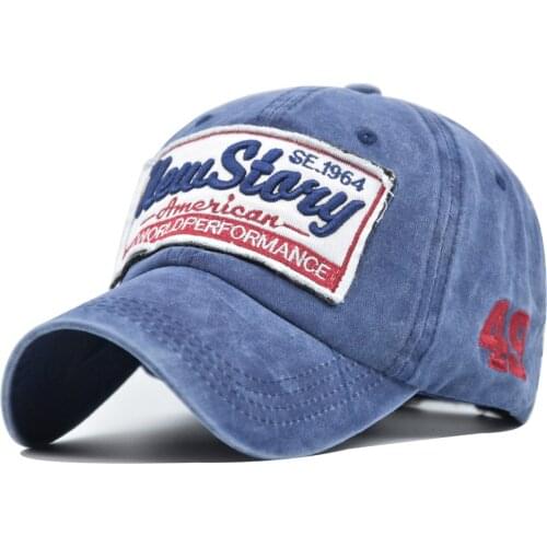 Washed baseball caps spring and summer new hats 3D embroidery letters baseball caps men and women 49 retro caps