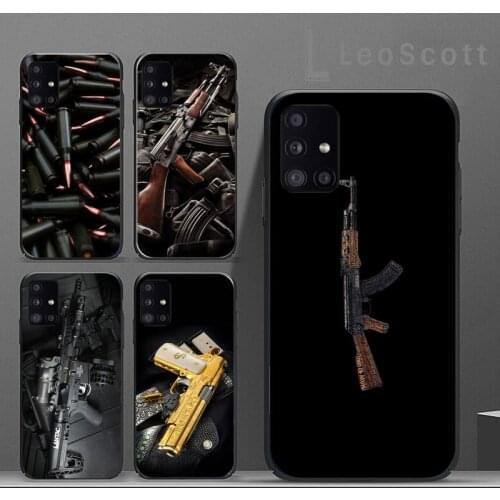 AK47 Handgun Gun BUllets Phone Case For Samsung A40 A31 A50 A51 A71 A20E A20S S8 S9 S10 S20 Plus note 20 ultra