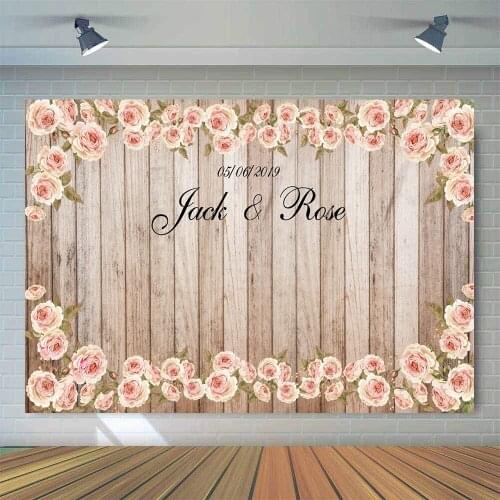 Flower Wedding Backdrop for Photography Bridal Shower Photo Background Studio Party Decoration Supplies Computer Printed