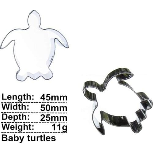 Baby turtles shape 3 piece cookie cutting molds, baking tools, cake decorating soft candy tools