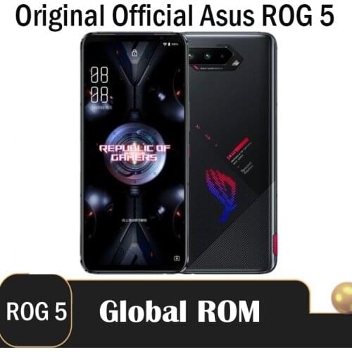 Global Rom Official Original Asus ROG 5 5G Gaming Phone Snapdragon888 6.78inch AMOLED 64MP NFC 65W Hyper Charge 6000mAh 12G 128G