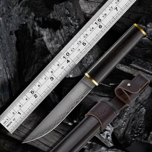 Ixed Blade triple steel SAMURAI Tactical Knives Outdoor Survival Gear Hunting Straight Knife Combat Katana Camping Tools