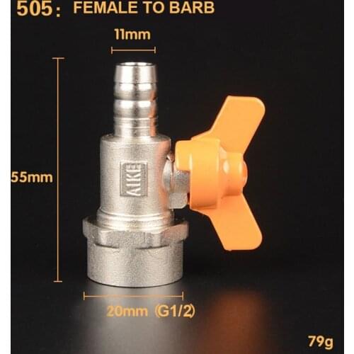 Brass Chrome Ball Gas Valve G1/2" BSPP For Gas Liquid Water ON/OFF Ball Valve 505