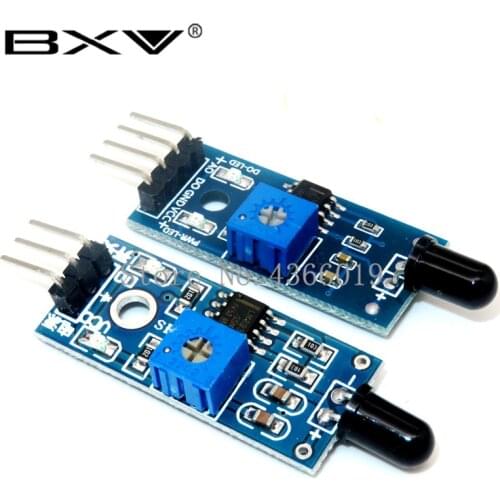100pcs LM393 3 pin / 4 Pin IR Flame Detection Sensor Module Fire Detector Infrared Receiver Module for arduino Diy Kit